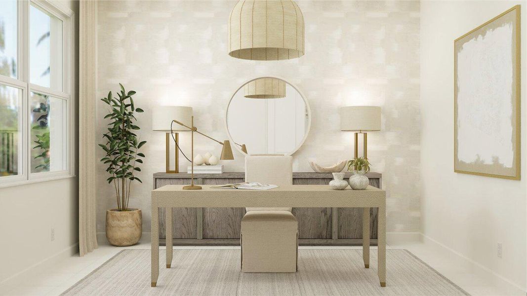 Furnished interior view inside a new home in Arden: The Providence Collection, Loxahatchee (Image 17).