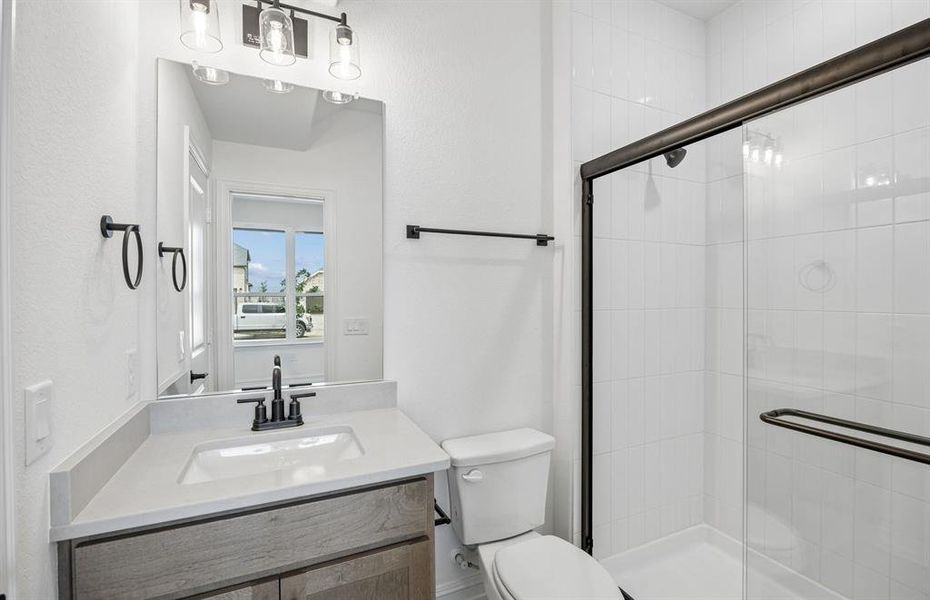 Secondary bath on first level Secondary bath on first level