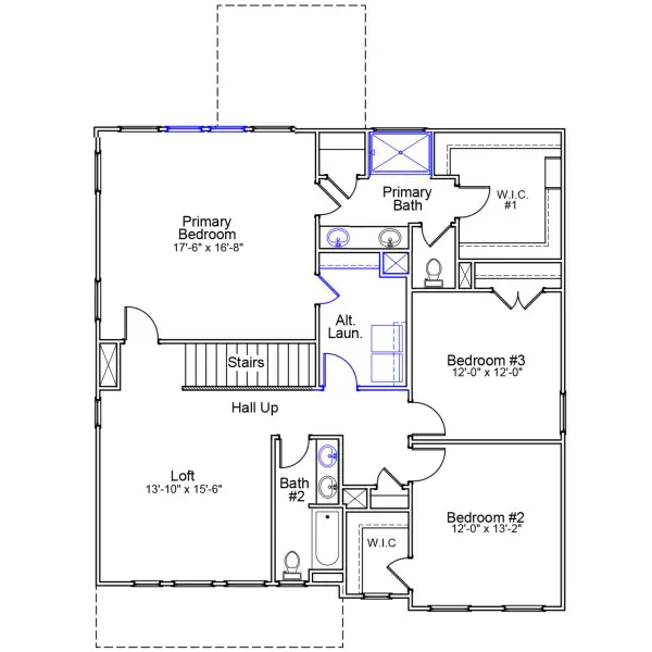 2D floor plan layout of this home in Fieldstone, Lexington, NC (Image 4).