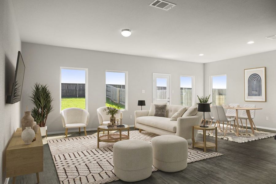 Furnished interior view inside a new home in Cloverleaf, Austin (Image 4).