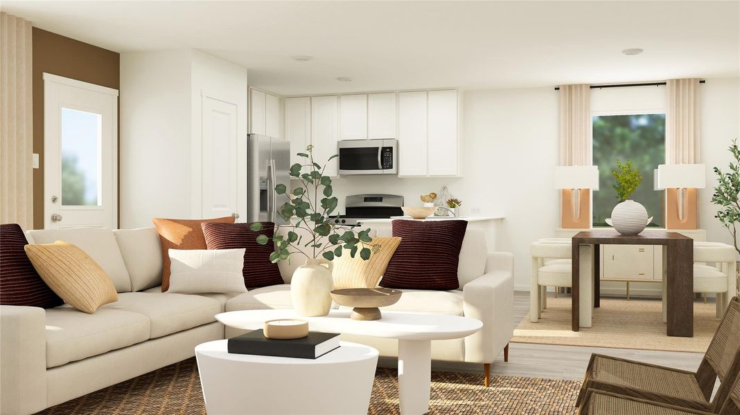 Furnished interior view inside a new home in Bertram Oaks, Bertram (Image 16). Furnished interior view inside a new home in Bertram Oaks, Bertram (Image 16).