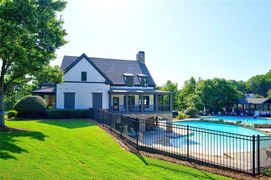 Exterior details and patio area of a home in The Reserve At Liberty Park, Braselton (Image 28).