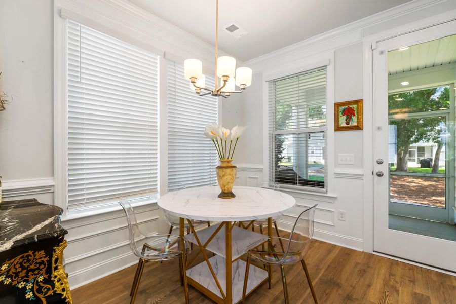 Furnished interior view inside a new home in Oak Bluff, Charleston (Image 38).