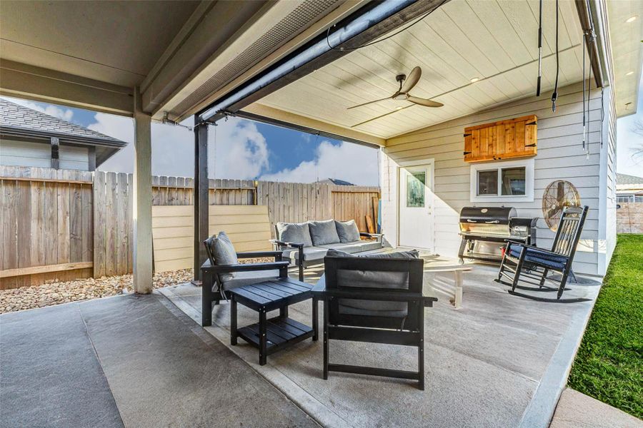 Exterior details and patio area of a home in Tamarron, Fulshear (Image 19). Exterior details and patio area of a home in Tamarron, Fulshear (Image 19).