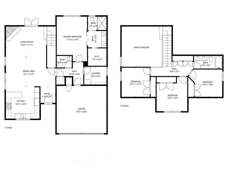 2D floor plan layout of this home in , Woodstock, GA (Image 7).