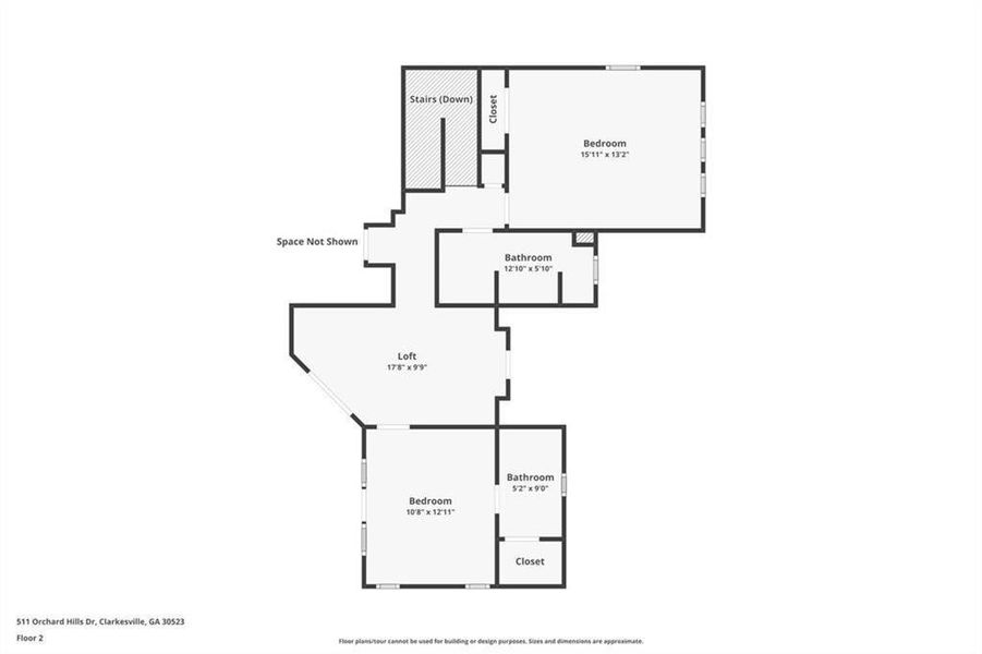 2D floor plan layout of this home in , Clarkesville, GA (Image 6).