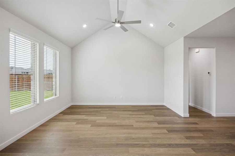 Living Room in the Masters home plan by Trophy Signature Homes – REPRESENTATIVE PHOTO