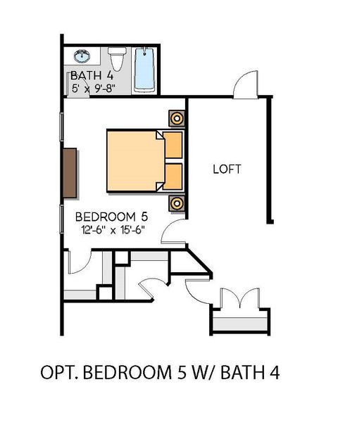 2D floor plan layout for the St Andrews by Greybrook Homes in Edmunds Farm, Clover, SC (Image 26).
