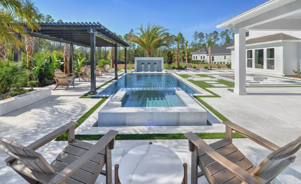 Exterior details and patio area of a home in SilverLeaf, St. Augustine (Image 23). Exterior details and patio area of a home in SilverLeaf, St. Augustine (Image 23).