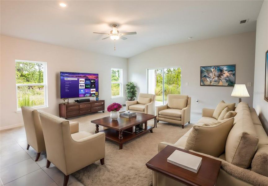 Furnished interior view inside a new home in , Rotonda West (Image 4). Furnished interior view inside a new home in , Rotonda West (Image 4).
