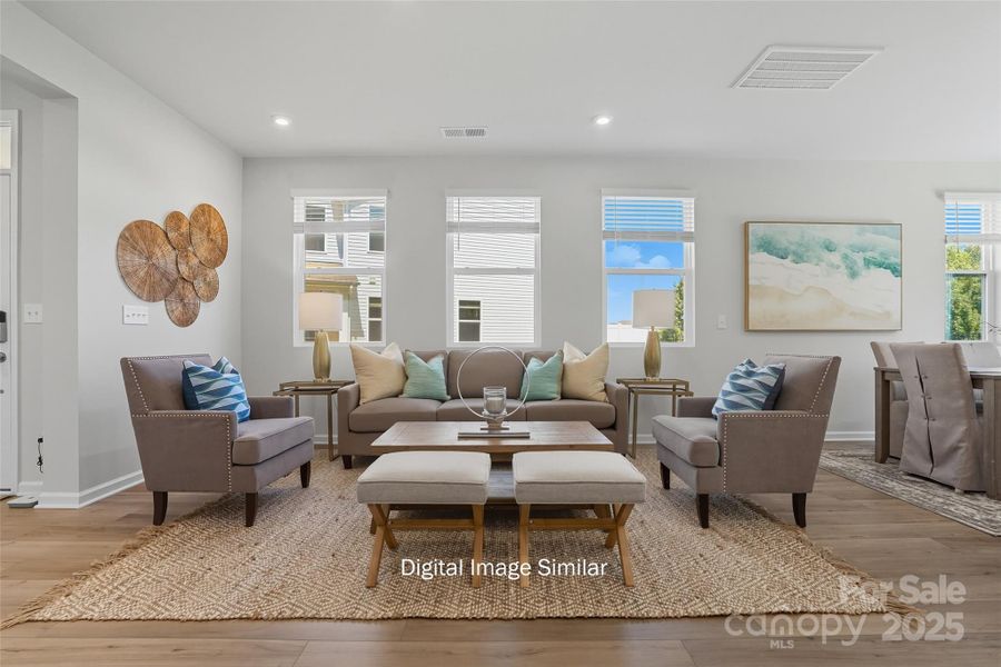 Furnished interior view inside a new home in Bailey Run, Charlotte (Image 5). Furnished interior view inside a new home in Bailey Run, Charlotte (Image 5).