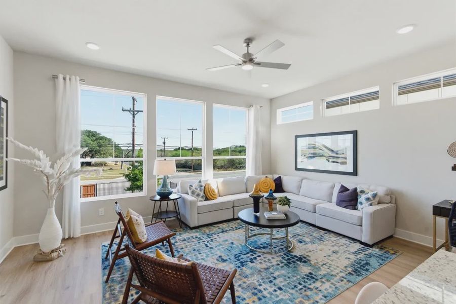 Furnished interior view inside a new home in Centero at Stone Oak, San Antonio (Image 6).
