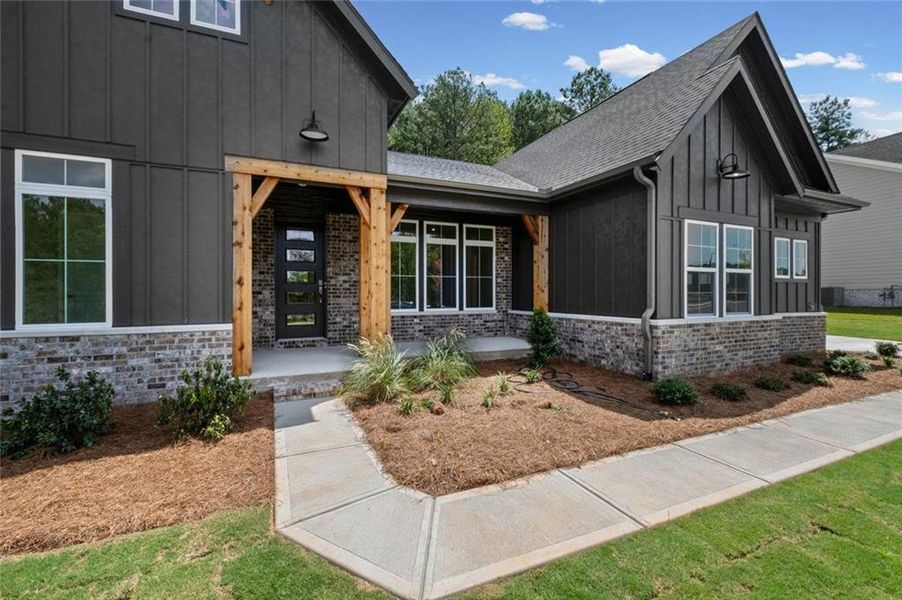Exterior details and patio area of a home in Governor’s Preserve, Canton (Image 23).