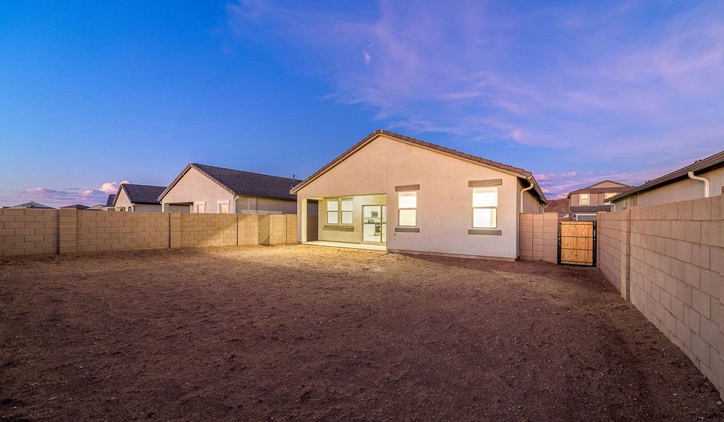 Exterior details and patio area of a home in Saguaro Bloom, Marana (Image 22).
