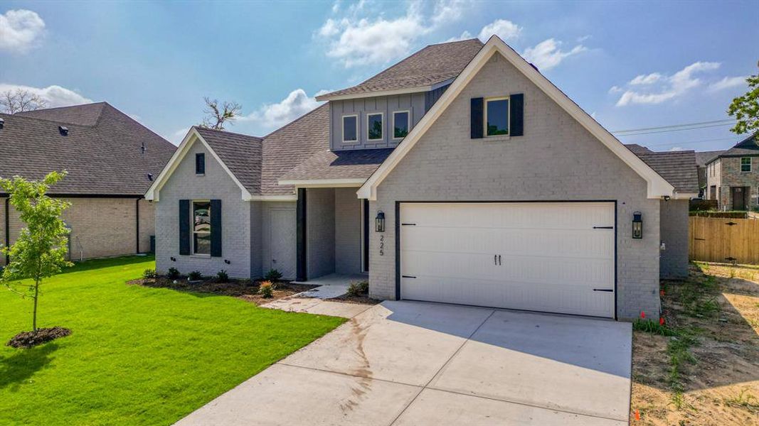 Front exterior of a new home in , Willow Park, TX, highlighting curb appeal (Image 15).