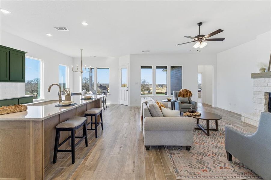Furnished interior view inside a new home in Oak Grove Addition, Springtown (Image 15).