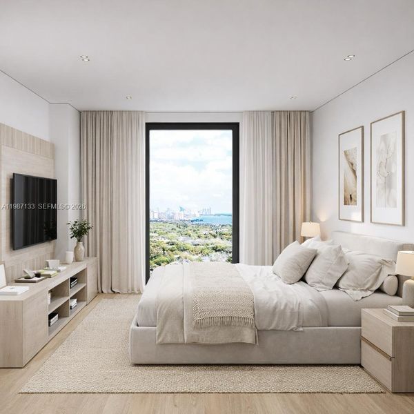 Furnished interior view inside a new home in , Miami (Image 6).