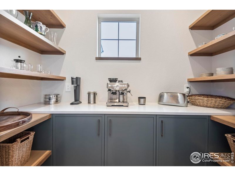 pantry with custom cabinets and floating shelves pantry with custom cabinets and floating shelves