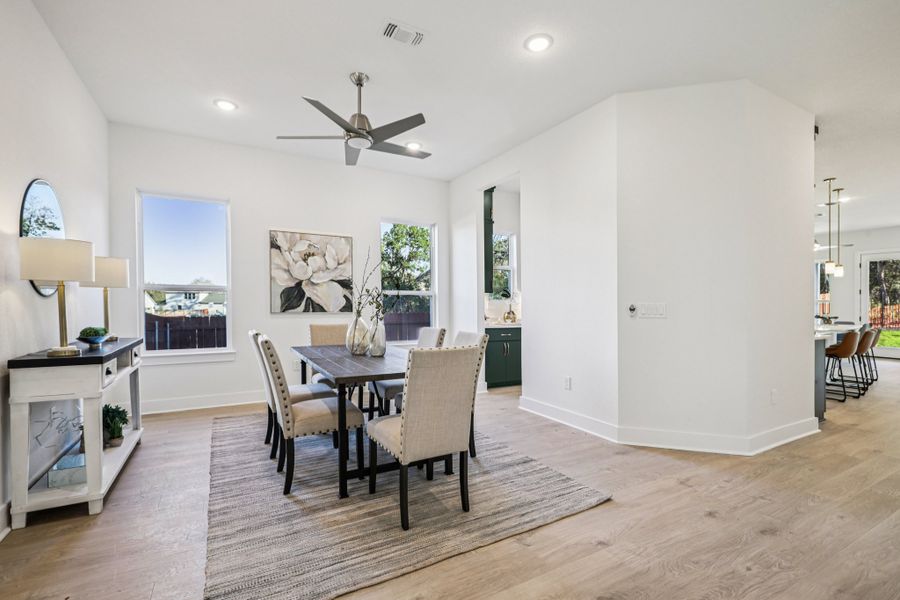 Furnished interior view inside a new home in Sauls Ranch, Round Rock (Image 5).