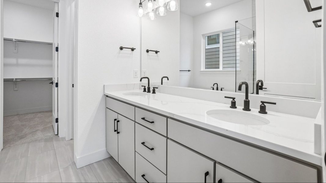 Furnished interior view inside a new home in Dillon Pointe - Journey, Broomfield (Image 22).