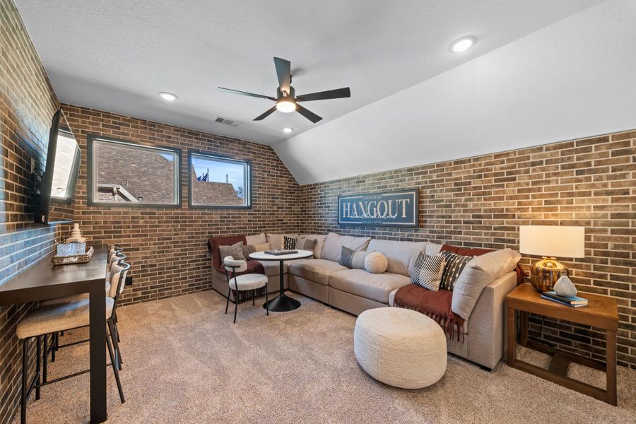 Representative furnished interior of a home built from the Rivercrest – 60s & 65s Lot by Chesmar Homes in Riceland, Mont Belvieu (Image 34).
