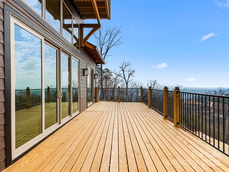 Deck accessible from kitchen and great room