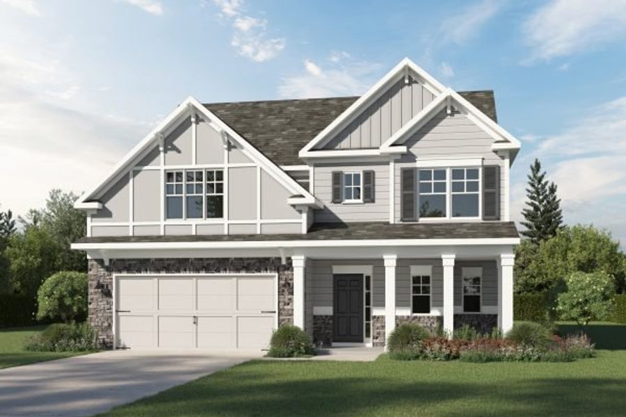 Representative exterior photo of a completed home built from the Magnolia by Kerley Family Homes in Maple Village, Adairsville, GA (Image 6). Representative exterior photo of a completed home built from the Magnolia by Kerley Family Homes in Maple Village, Adairsville, GA (Image 6).