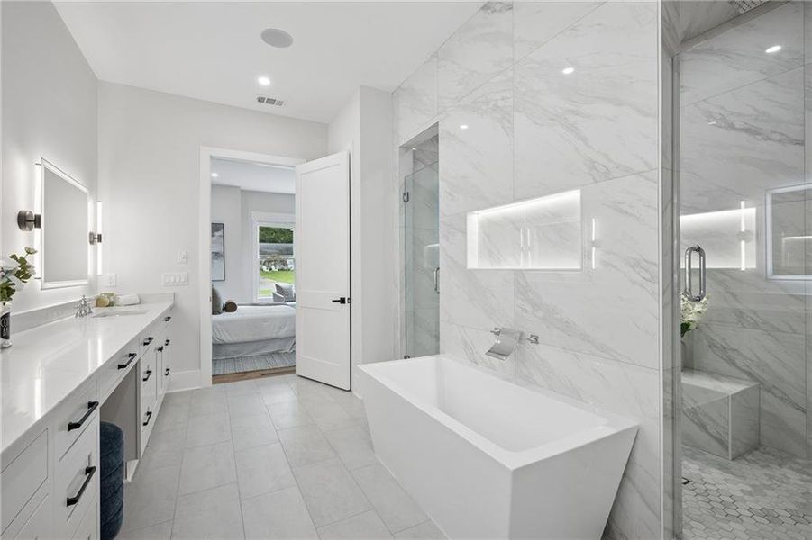 Furnished interior view inside a new home in , Atlanta (Image 17).