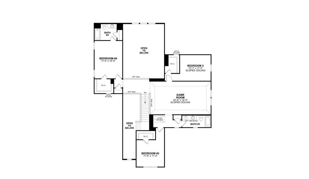 2D floor plan layout for the Salado Dc by M/I Homes in Berryknoll, Montgomery, TX (Image 4). 2D floor plan layout for the Salado Dc by M/I Homes in Berryknoll, Montgomery, TX (Image 4).