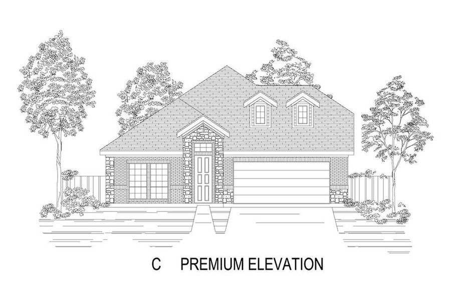 Representative rendering of the exterior for the Inwood F by First Texas Homes (Image 10). Representative rendering of the exterior for the Inwood F by First Texas Homes (Image 10).