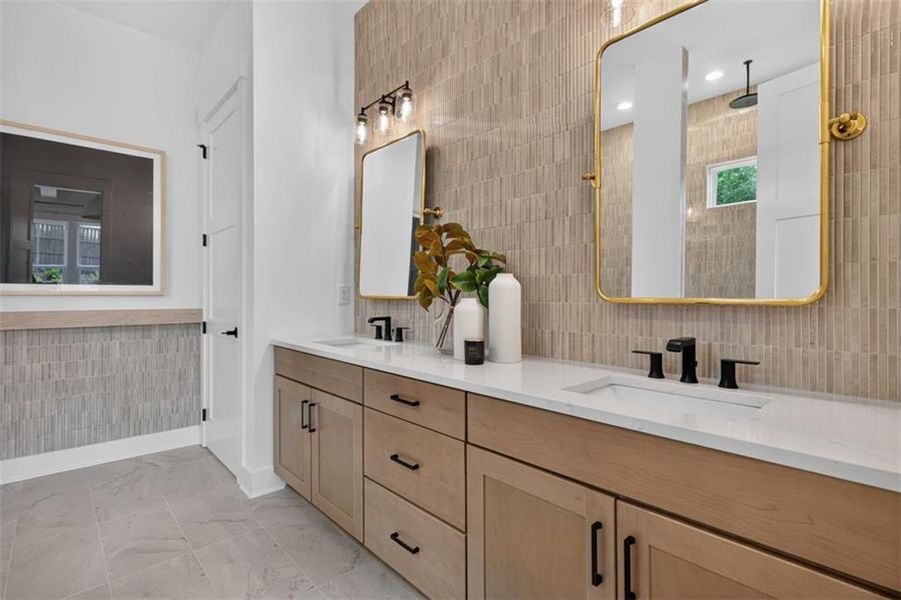 Furnished interior view inside a new home in Villages at Sharon Springs, Cumming (Image 26).
