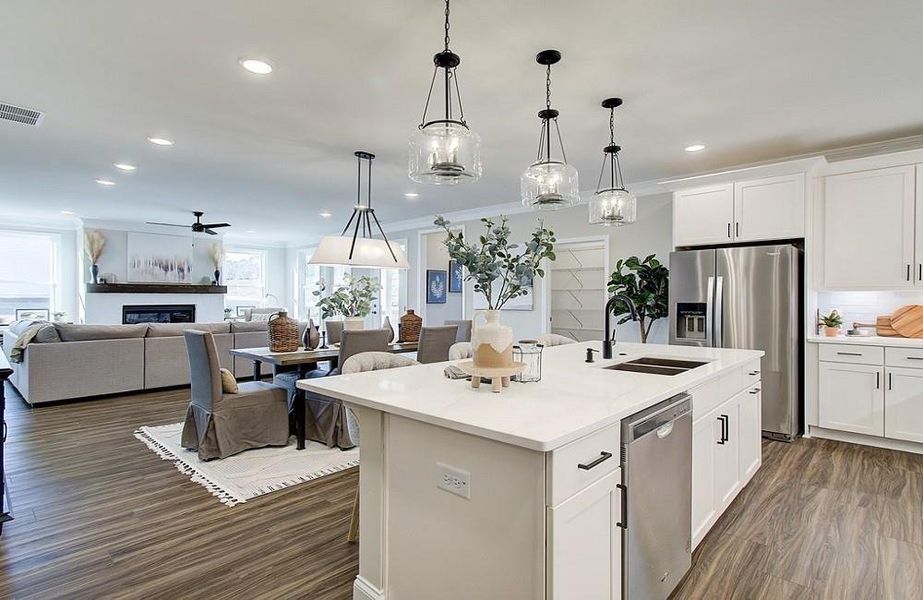 Furnished interior view inside a new home in Courtyards at Traditions, Cumming (Image 17).