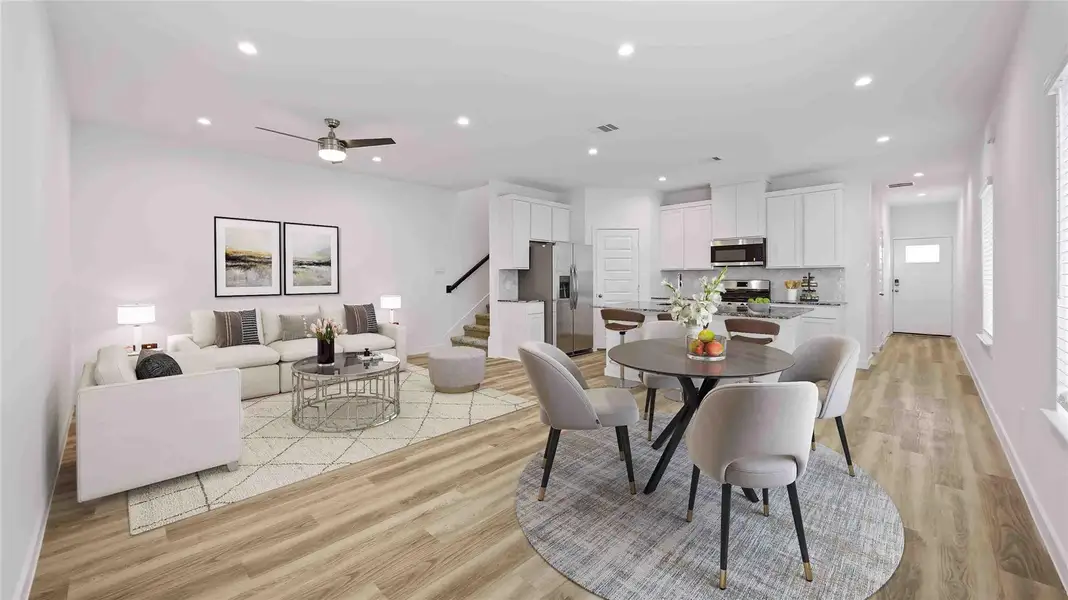Furnished interior view inside a new home in Grand West, Houston (Image 4).