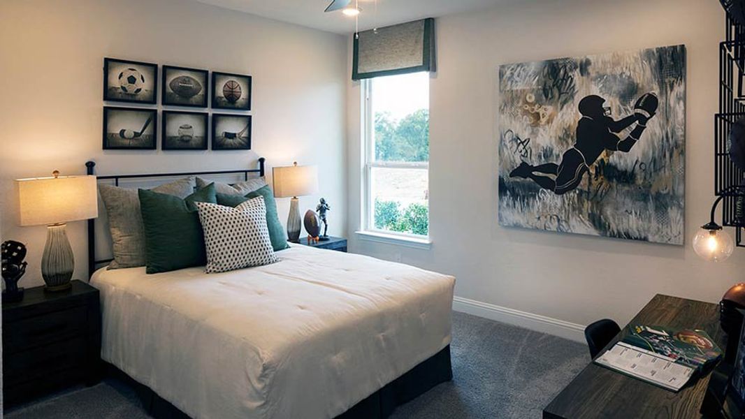 Representative furnished interior of a home built from the Buchanan by Taylor Morrison in Northlake Estates 65s, Little Elm (Image 26).