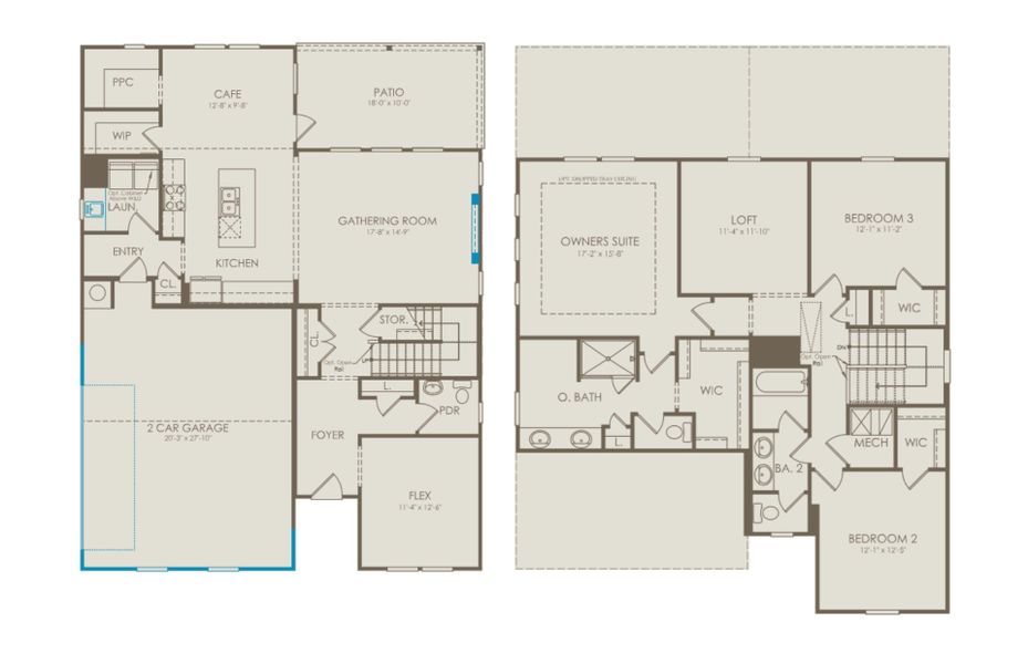 2D floor plan layout of this home in Glenview Farms, Murfreesboro, TN (Image 5).