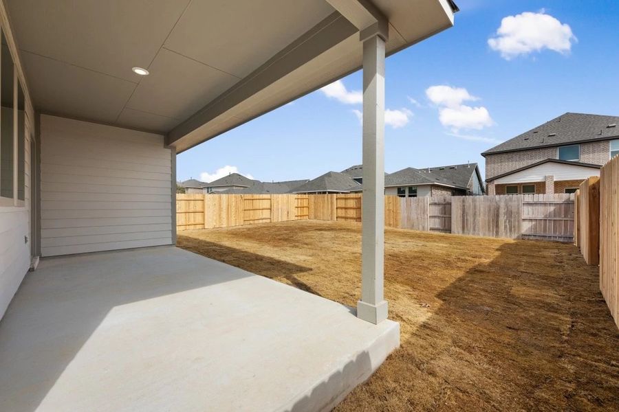 Exterior details and patio area of a home in Berry Creek Highlands, Georgetown (Image 4).