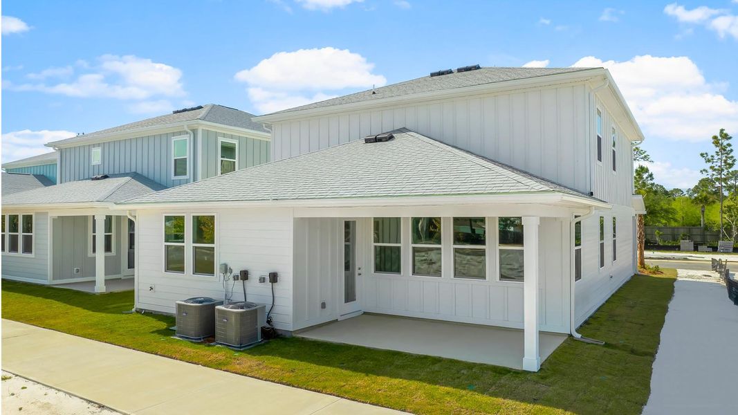 Exterior details and patio area of a home in Parkside, Santa Rosa Beach (Image 3). Exterior details and patio area of a home in Parkside, Santa Rosa Beach (Image 3).
