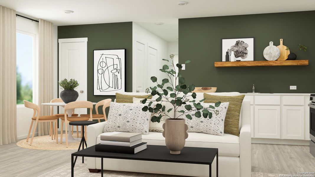 Furnished interior view inside a new home in Sapphire Grove: Broadview Collection, San Antonio (Image 6). Furnished interior view inside a new home in Sapphire Grove: Broadview Collection, San Antonio (Image 6).