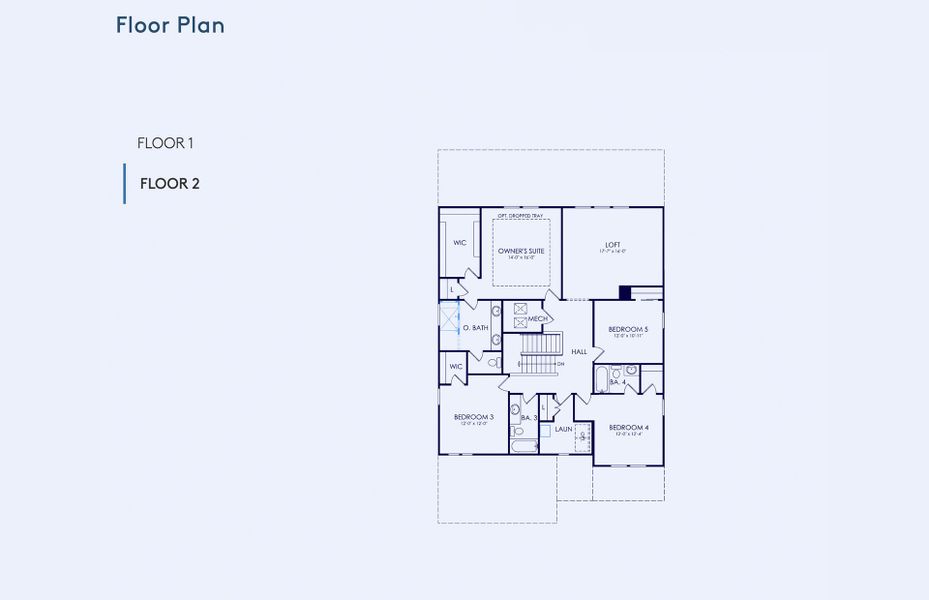 2D floor plan layout of this home in Waterset, Apollo Beach, FL (Image 3).
