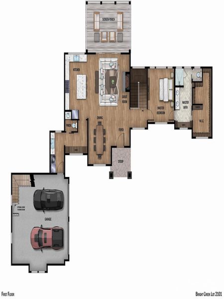 2D floor plan layout of this home in , Mill Spring, NC (Image 5). 2D floor plan layout of this home in , Mill Spring, NC (Image 5).