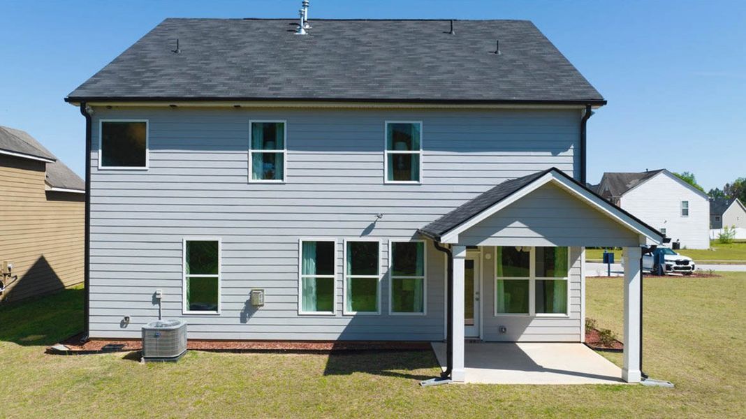 Representative exterior details of a home built from the Fleetwood by D.R. Horton in Evergreen Crossing, Locust Grove (Image 26).