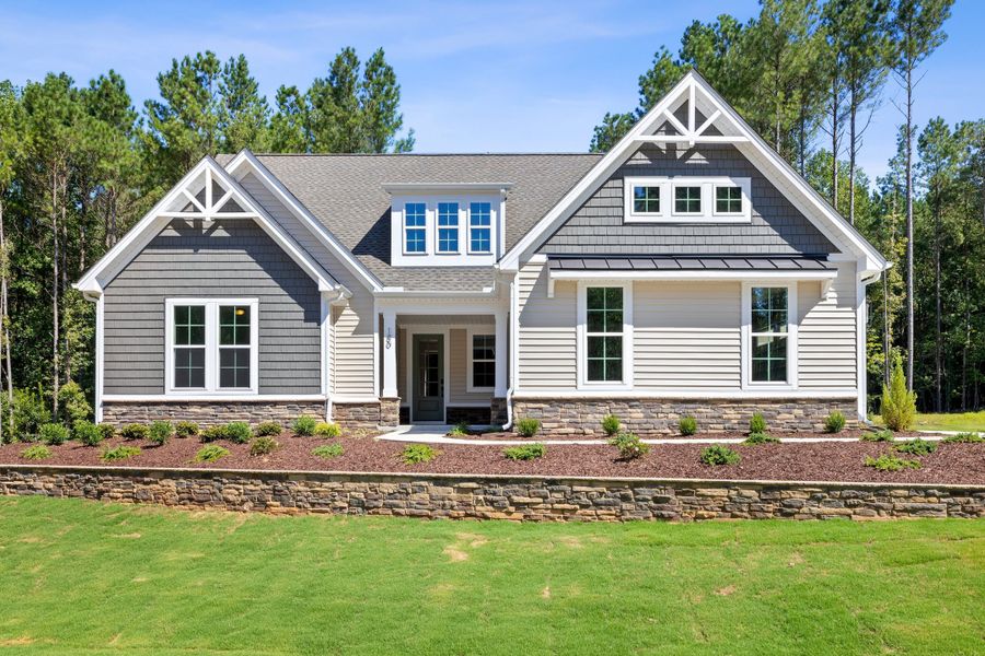 Representative exterior photo of a completed home built from the The Bradley by RobuckHomes in Baylee Ridge, Selma, NC (Image 43). Representative exterior photo of a completed home built from the The Bradley by RobuckHomes in Baylee Ridge, Selma, NC (Image 43).