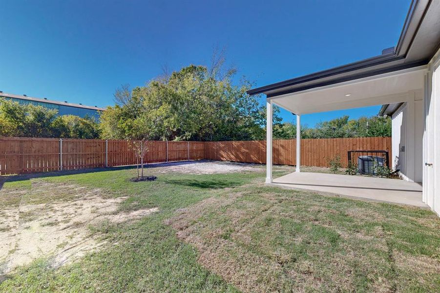 View of yard with a patio area