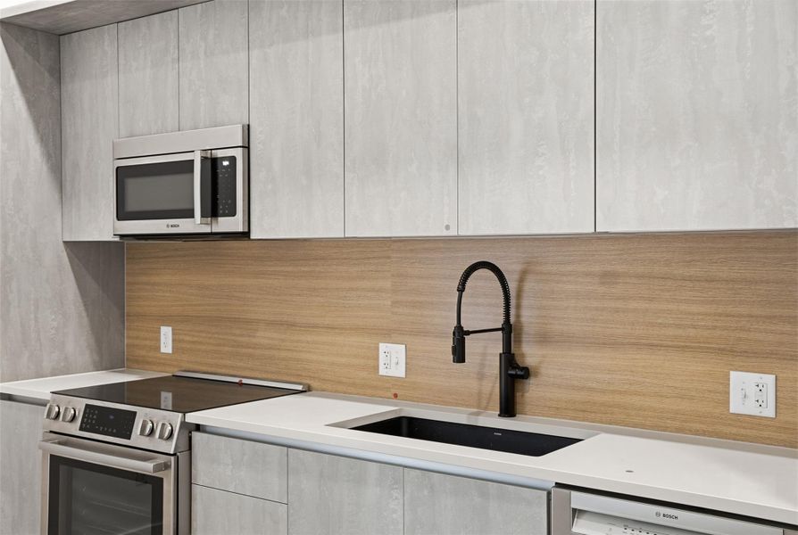 Close-up of interior finishes inside a home in Congress Lofts Saint Elmo, Austin (Image 6).