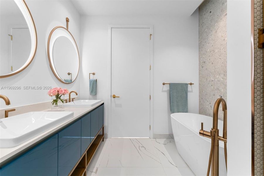Furnished interior view inside a new home in , Miami (Image 6).