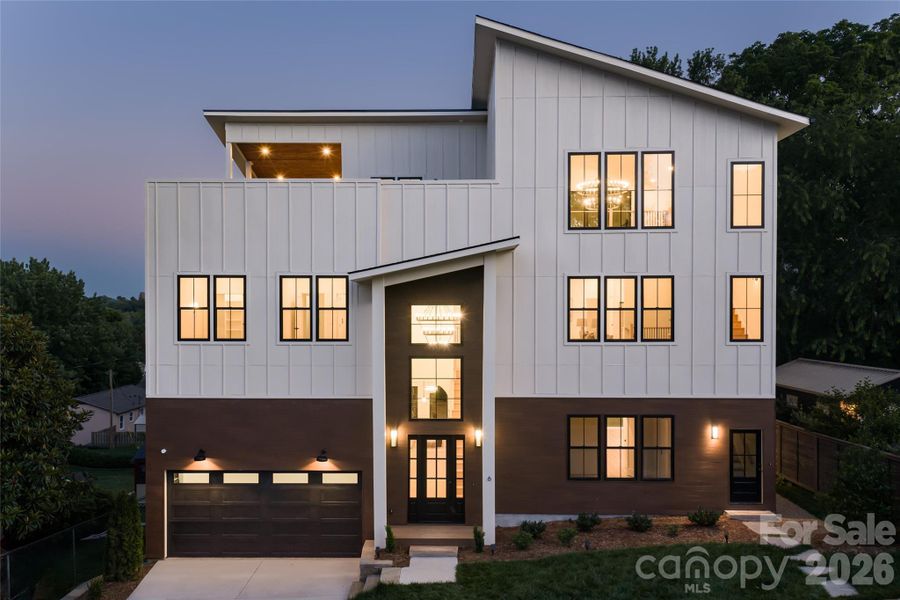 Front exterior of a new home in , Asheville, NC, highlighting curb appeal (Image 1). Front exterior of a new home in , Asheville, NC, highlighting curb appeal (Image 1).
