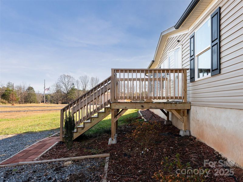 Exterior details and patio area of a home in , Morganton (Image 25).