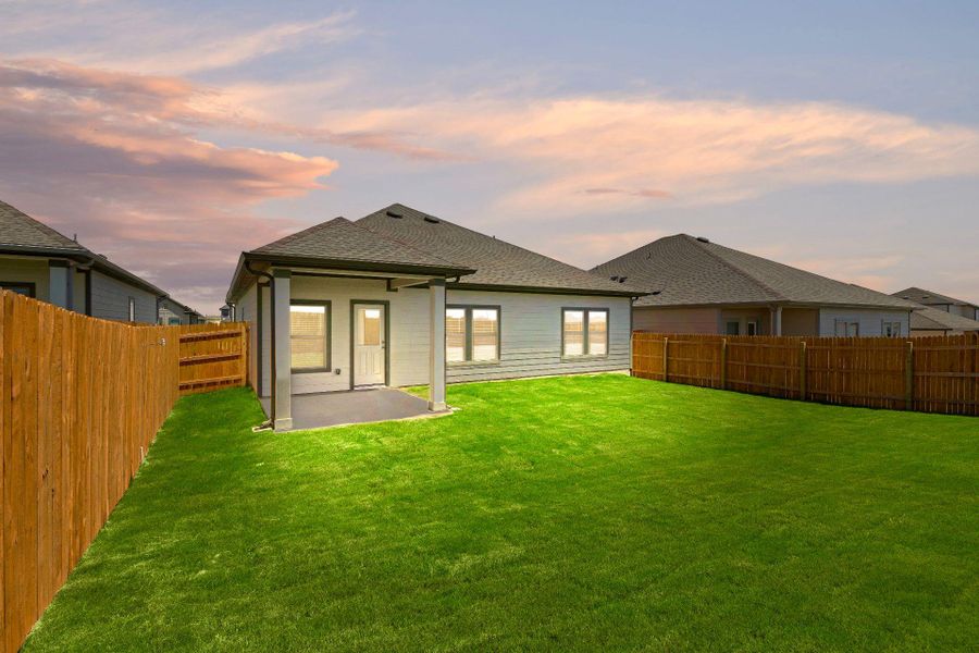 Rear of Home and Private Backyard Rear of Home and Private Backyard