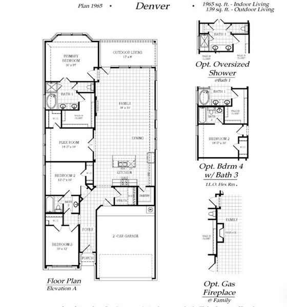 2D floor plan layout of this home in Summer Crest, Fort Worth, TX (Image 5).
