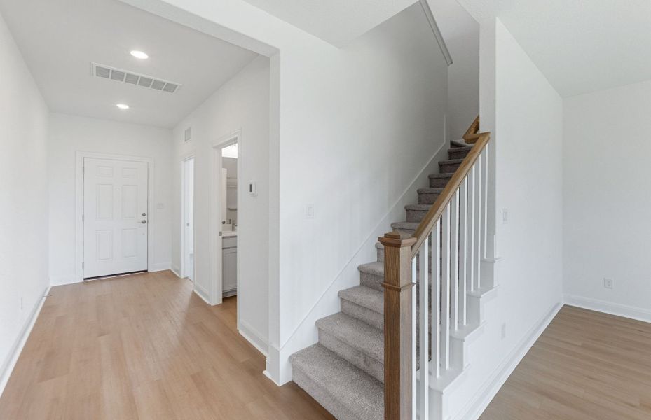 Spacious, unfurnished interior of a new home in Saddleback at Santa Rita Ranch, Liberty Hill (Image 29). Spacious, unfurnished interior of a new home in Saddleback at Santa Rita Ranch, Liberty Hill (Image 29).